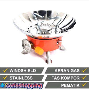 Kompor Camping Kovar Portable Mini Model Bunga - Kompor Bunga Plus Tas - Kompor K203