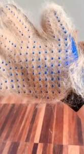 ถุงมือลูบขนสัตว์ 1 ข้าง สางขน ลูบขนหมา ลูบขนแมว แปรงขนหมา แปรงขนแมว