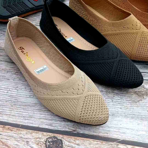 Fairooz - Sepatu Wanita Flat Shoes Rajut Import NEW MOTIF RJ X