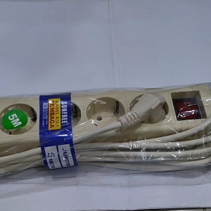 SNI Stop Kontak Colokan Kabel Tembaga Terminal Kuningan Anti Panas Sunfree Jupiter