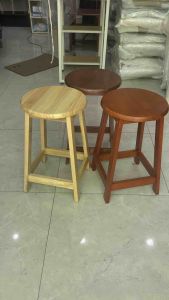 Ghế đôn & ghế đẩu gỗ cao su ghép cao 45cm phù hợp cho mọi loại bàn ăn tiêu chuẩn ( 3 màu )