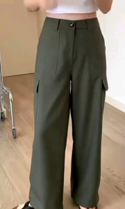 Celana Kulot Cargo|Celana Kulot Cargo Pants|Celana Kulot Cargo Hightwaist|Celana Kulot Cargo Wanita Pants Bahan Dril