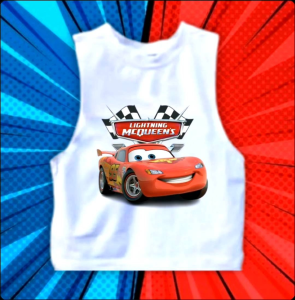 Sando Muscle Tees For Kids 1 to 8 yrs old Mario Garfield Pooh McQueen Paw Patrol Design High Quality Sublimation Prints