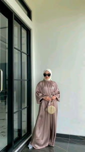 Luxury Sauqia Dress Model Terbaru Material Bahan Silk Crandenza Premium Adem Gamis Lebaran 2024