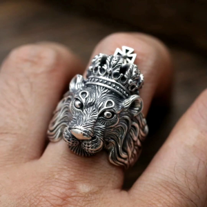 Cincin Elegan Desain Harimau Sang Raja Rimba (Adjustable)