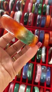 Vòng tay ngọc mã não vân sọc đẹp lạ độc đáo bản hẹ trẻ trung sang chảnh