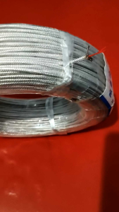 Kabel Thermocouple Type PT 100 3c x 7/0.15 mm    Silver Braided Stainless Steel