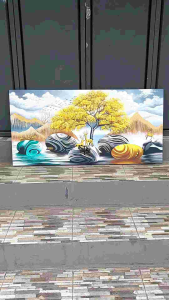 Lukisan Pohon dengan Frame Future Art Painting - Ukuran 60x120cm