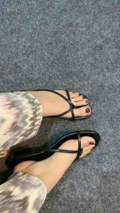 MELIA - CALLA Japit Heels Sandal Tali Wanita High Heels Hak Tahu 3cm Kekinian Perempuan Terbaru Sandal Cewek Acara Formal Kondangan Sandal Heels Empuk Nyaman Tidak Licin Anti Slip