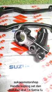 Handle Set Rem dan Kopling + Dudukan Handel Kopling Rumah Spion Kiri Drat 14 Suzuki Satria FU 150 Injeksi
