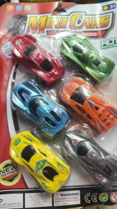 Zooming Fun: Set of 6 Mini Racing Cars for Kids – Perfect Toy Collection for Speedy Adventures!"