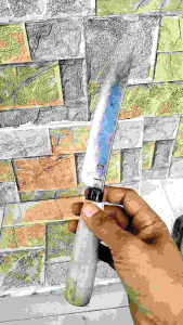 pisau dapur asli Madura berbahan baja dijamin tajam sampai kecil diproduksi oleh tangan empu tradisional Madura disepuh memakai media air dan diproduksi oleh penghajin pisau dimadura paterongan Galis Bangkalan