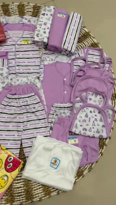 paket perlengkapanbayi paket komplit bayi baru lahir 50pcs seri LILAC SNI