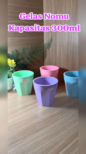 6pcs Pasific gelas Nomu /Gelas Nomu Soft Pastel-Gelas Minum Plastik / gelas Kopi Plastik Pp 5 Tahan panas Food Grade 300ml