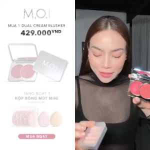 BÔNG MÚT TRANG ĐIỂM M.O.I . HỘP GỒM 5 BÔNG ( QUÀ TẶNG KHI MUA PHẤN MÁ HỒNG M.O.I