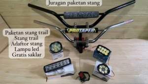 Paketan Stang Trail + Adaftor Stang + Lampu LED = Gratis Saklar