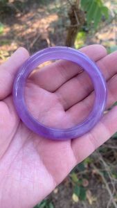 กำไลหยกม่วงลาเวนเดอร์ Size 5.7 cm.