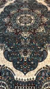 พรมเปอร์เซีย 🇹🇷พรมตุรกี 🇹🇷พรมนำเข้า annas KR VISCOSE ART 100% ขนาด 2x3 เมตร พรมทอแท้ๆ สีฟ้าสวย