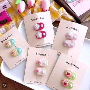 [Ready Stock现货]❗️Kids Korean Candy🍬Hair Clip (2pc/set)🔥2个装韩版卡通糖果色女童发夹#小椭圆#儿童树脂发卡#宝宝发饰🔥