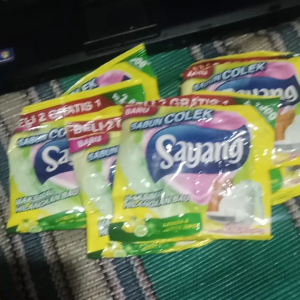Baru/paket 6 pcs sabun colek Sayang kemasan 145 gram(bandrol harga Rp2000/pcs)