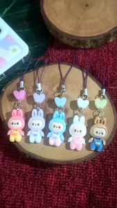 Gantungan Hp Labubu Love - Tali Hp Labubu Manik - Mainan Hp/Gantungan Kunci - Strap Phone Labubu