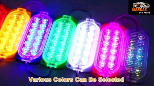 Lampu Led Modul Ultrasonic 12volt / 24volt Model 12 Mata 48Watt Waterproof SMD 2835 Lampu Variasi Kolong Motor Mobil Truk