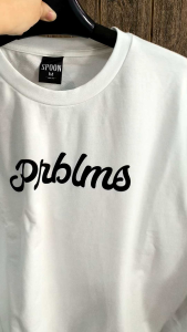 SWEATER KAOS PRINT PRIA DAN WANITA /SPOON/MOTIF PUTIH PRBLUJM