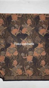 kain batik - Kualitas Ekspor Motif Batik Balian Unik Elegan (Hitam) V6