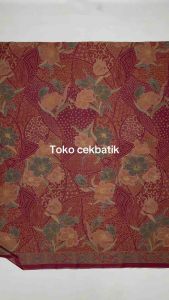 kain batik - Kualitas Ekspor Motif Batik Balian Unik Elegan (Merah Marun) V6