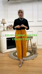 CELANA KULOT CARGO BAHAN LINEN CRINKEL PREMIUM