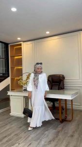 JILBAB LALA BROKEN WHITE