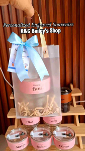 Engraved Glass Mug Souvenir for Wedding Christening Debut Company Giveaways Baptism Birthday Anniversary