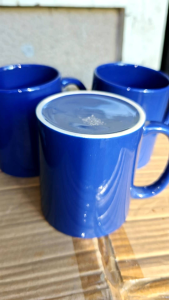 3pcs. Royal Blue Ceramic Coffee Mugs13ozMicrowavable