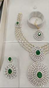 Bridal Necklace jewellery with AD stones
