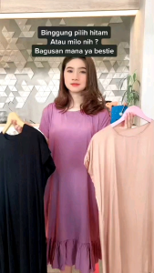 CICI daster dress remaja viral 2024 ruffle remaja model terbaru termurah model kekinian bahan rayon