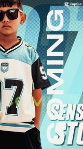 Kanome Jersey Anak Rugby NFL Oversize Unisek Number Premium Usia 3-12 Tahun