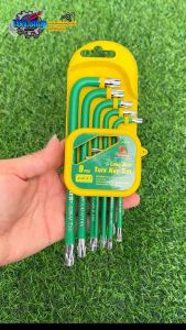 WYNN’S ชุดประแจหกเหลี่ยม หัวทอร์ค TORX 9ตัวชุด CR-V (หัวดาว) ด้ามกันลื่นอย่างดี T10-T50 รุ่น W0553