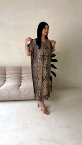 Daster Jumbo Monokrom Busui - Daster Fuji Crinkle Airflow