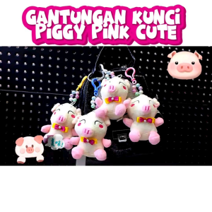 SAHABAT SHOPPING GANTUNGAN KUNCI BONEKA PIGGY PINK