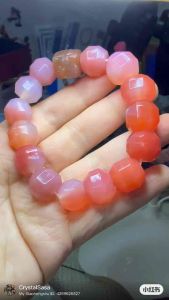 天然盐源玛瑙手串手链 Natural Yanyuan Agate Bracelet Gelang Batu Akik Yanyuan Asli