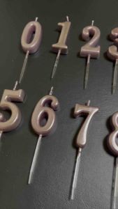 PINK Number Candle 0 1 2 3 4 5 6 7 8 9 Happy Birthday Cake Toppers Anniversary Party Supply Decoration