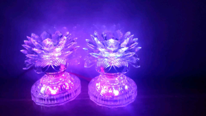Đèn thờ Hoa Sen 2 Tầng LED để bàn thờ Phât Tổ Tiên tự đổng đổi màu đèn chưng bàn thờ đẹp