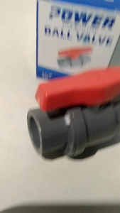 Powermax Ball valve pvc ukuran 1/2 inci stop keran gagang plastik