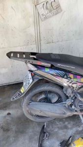 SJ MONORACK FOR YAMAHA MIO SOULTY/SPORTY PLATED TP BOX BRACKET