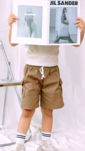 Celana cargo pendek anak usia 1 -14tahun bahan katun combed tebal adem halus nyaman