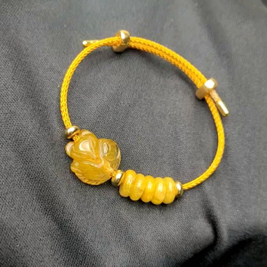 Vòng Cáp Hồ Ly Ngũ Điếu Ta Tóc Vàng Vip - Phong Thủy TUDO