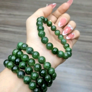Q477 Vòng Ngọc Bích 9li 10li màu xanh đậm ko kén mệnh - Phong Thuỷ TUDO P
