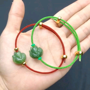 Q599 Vòng hồ ly Ngọc Bích dây cáp không kén mệnh - Phong Thuỷ TUDO P