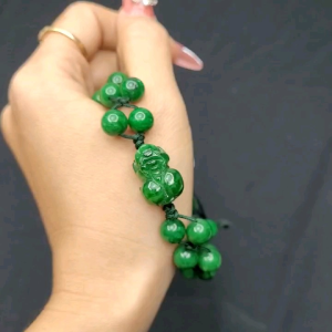 Q544 Vòng Cẩm Thạch Sơn Thủy mix tỳ hưu Sơn Thủy tết handmade ko kén mệnh - Phong Thuỷ TUDO P