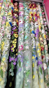 Kain/Bahan Tile Bordir Garden/Tile Bordir